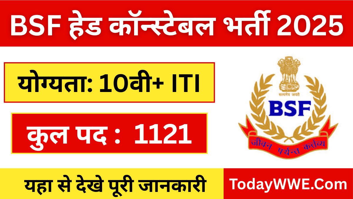 BSF Head Constable Vacancy 2025 Apply Online